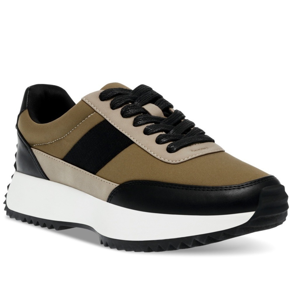 Dolce Vita Women's Bettie Sneaker Olive Taupe Black White Chunky Sole Size 10